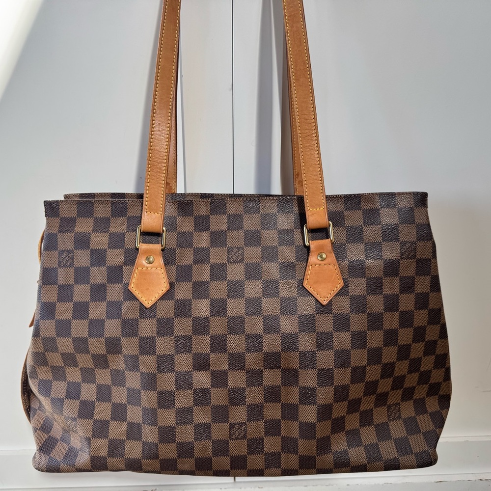 Louis Vuitton Brown and Tan Damier Tote